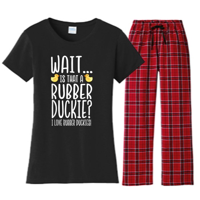 Rubber Duck Lover I Love Rubber Duckies Women's Flannel Pajama Set