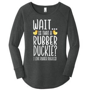 Rubber Duck Lover I Love Rubber Duckies Women's Perfect Tri Tunic Long Sleeve Shirt