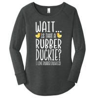 Rubber Duck Lover I Love Rubber Duckies Women's Perfect Tri Tunic Long Sleeve Shirt