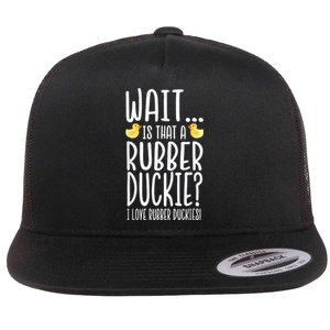 Rubber Duck Lover I Love Rubber Duckies Flat Bill Trucker Hat