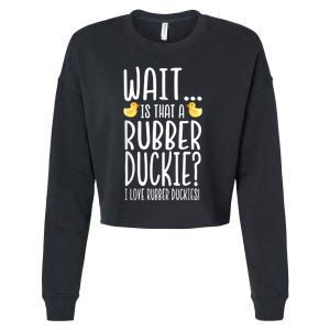 Rubber Duck Lover I Love Rubber Duckies Cropped Pullover Crew