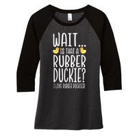 Rubber Duck Lover I Love Rubber Duckies Women's Tri-Blend 3/4-Sleeve Raglan Shirt