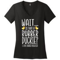 Rubber Duck Lover I Love Rubber Duckies Women's V-Neck T-Shirt