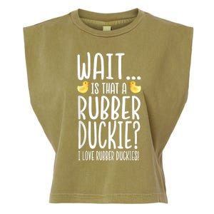 Rubber Duck Lover I Love Rubber Duckies Garment-Dyed Women's Muscle Tee