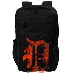 Retro Detroit Letter D Throwback Design Impact Tech Backpack