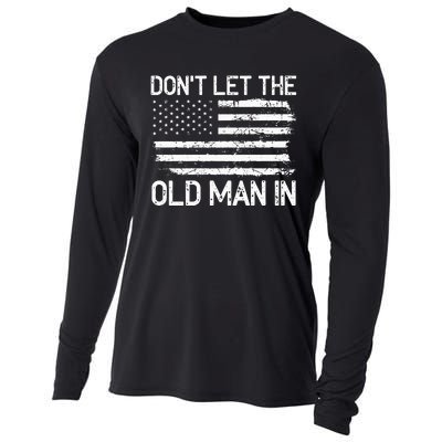 Retro Don't let the old man in vintage American Flag Cooling Performance Long Sleeve Crew