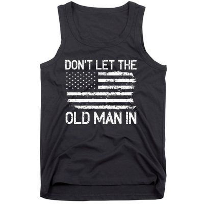 Retro Don't let the old man in vintage American Flag Tank Top