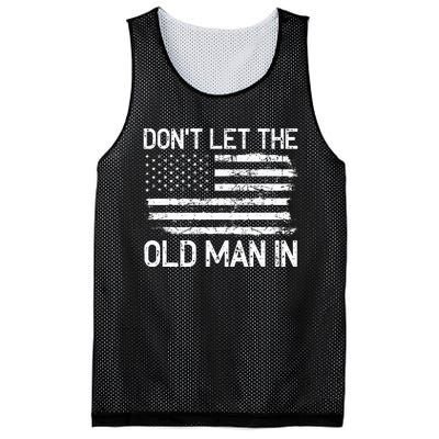 Retro Don't let the old man in vintage American Flag Mesh Reversible Basketball Jersey Tank