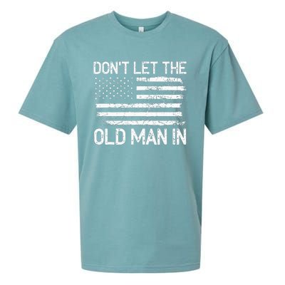 Retro Don't let the old man in vintage American Flag Sueded Cloud Jersey T-Shirt