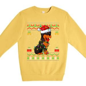 Rottweiler Dog Lover Matching Ugly Rottweiler Christmas Funny Gift Premium Crewneck Sweatshirt