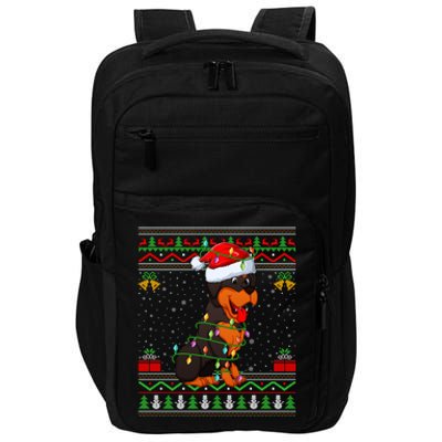 Rottweiler Dog Lover Matching Ugly Rottweiler Christmas Funny Gift Impact Tech Backpack