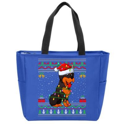 Rottweiler Dog Lover Matching Ugly Rottweiler Christmas Funny Gift Zip Tote Bag