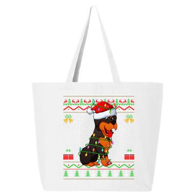 Rottweiler Dog Lover Matching Ugly Rottweiler Christmas Funny Gift 25L Jumbo Tote