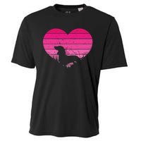 Retro Dachshund Lovers Vintage Heart Cooling Performance Crew T-Shirt