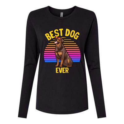 Rottweiler Dog Lover Funny Cute Best Dog Puppy Lover Gift Womens Cotton Relaxed Long Sleeve T-Shirt