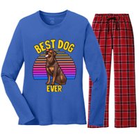 Rottweiler Dog Lover Funny Cute Best Dog Puppy Lover Gift Women's Long Sleeve Flannel Pajama Set 