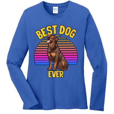 Rottweiler Dog Lover Funny Cute Best Dog Puppy Lover Gift Ladies Long Sleeve Shirt