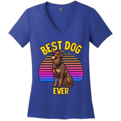 Rottweiler Dog Lover Funny Cute Best Dog Puppy Lover Gift Women's V-Neck T-Shirt