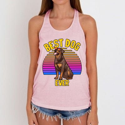 Rottweiler Dog Lover Funny Cute Best Dog Puppy Lover Gift Women's Knotted Racerback Tank