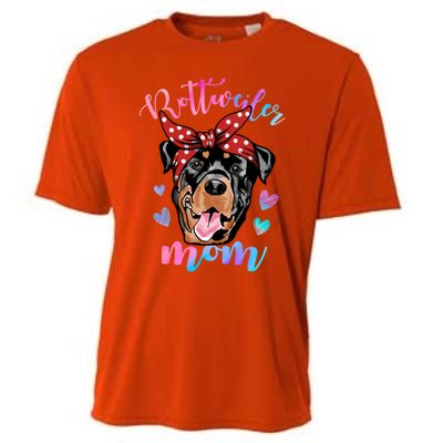 Rottweiler Dog Lover Funny Cute Mom Mama Mother Gift Cooling Performance Crew T-Shirt