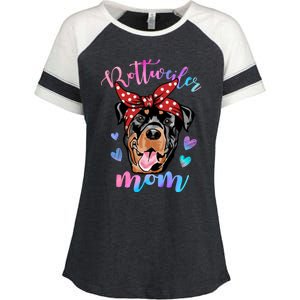 Rottweiler Dog Lover Funny Cute Mom Mama Mother Gift Enza Ladies Jersey Colorblock Tee