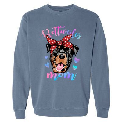 Rottweiler Dog Lover Funny Cute Mom Mama Mother Gift Garment-Dyed Sweatshirt