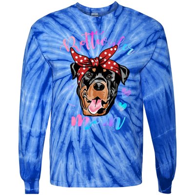 Rottweiler Dog Lover Funny Cute Mom Mama Mother Gift Tie-Dye Long Sleeve Shirt