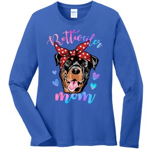 Rottweiler Dog Lover Funny Cute Mom Mama Mother Gift Ladies Long Sleeve Shirt