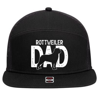 Rottweiler Dog Lover Funny Cute Puppy Dad Father Gift 7 Panel Mesh Trucker Snapback Hat