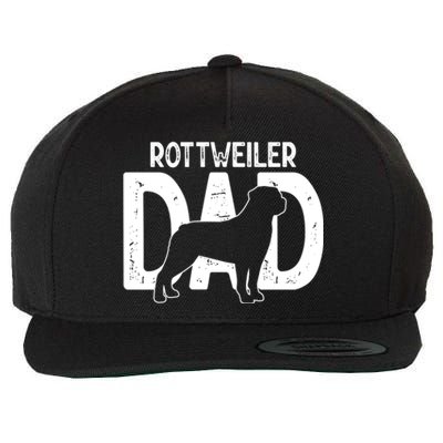 Rottweiler Dog Lover Funny Cute Puppy Dad Father Gift Wool Snapback Cap