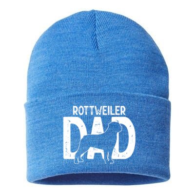 Rottweiler Dog Lover Funny Cute Puppy Dad Father Gift Sustainable Knit Beanie