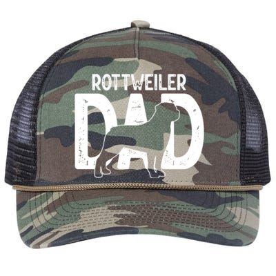 Rottweiler Dog Lover Funny Cute Puppy Dad Father Gift Retro Rope Trucker Hat Cap