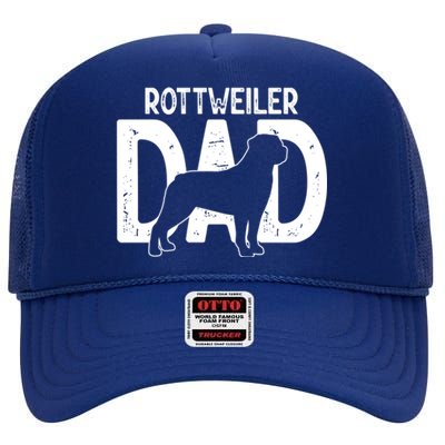 Rottweiler Dog Lover Funny Cute Puppy Dad Father Gift High Crown Mesh Back Trucker Hat