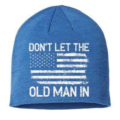 Retro Don't let the old man in vintage American Flag Sustainable Beanie