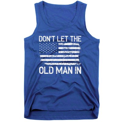 Retro Don't let the old man in vintage American Flag Tank Top