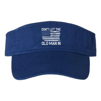 Retro Don't let the old man in vintage American Flag Valucap Bio-Washed Visor