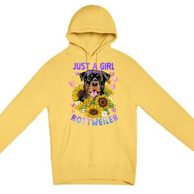 Rottweiler Dog Lover Funny Cute Puppy Gift Premium Pullover Hoodie