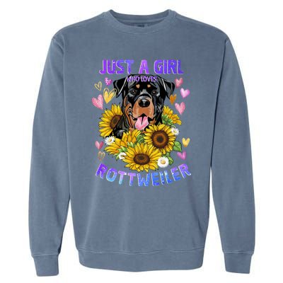 Rottweiler Dog Lover Funny Cute Puppy Gift Garment-Dyed Sweatshirt