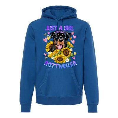 Rottweiler Dog Lover Funny Cute Puppy Gift Premium Hoodie