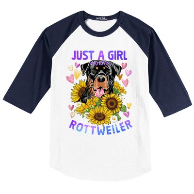 Rottweiler Dog Lover Funny Cute Puppy Gift Baseball Sleeve Shirt