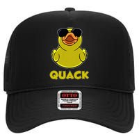 Rubber Duck Lover Quack Funny Rubber Duck High Crown Mesh Back Trucker Hat