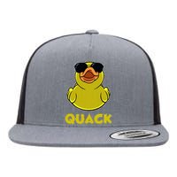 Rubber Duck Lover Quack Funny Rubber Duck Flat Bill Trucker Hat