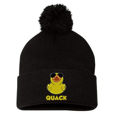 Rubber Duck Lover Quack Funny Rubber Duck Pom Pom 12in Knit Beanie