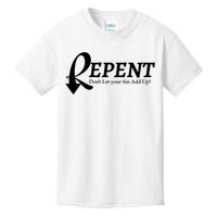 Repent DonT Let Your Sin Add Up Kids T-Shirt