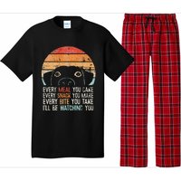 Retro Dog Lover Black Cotton Blend Funny & Classic Fit For Kids Pajama Set