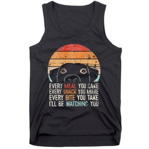 Retro Dog Lover Black Cotton Blend Funny & Classic Fit For Kids Tank Top