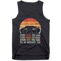 Retro Dog Lover Black Cotton Blend Funny & Classic Fit For Kids Tank Top