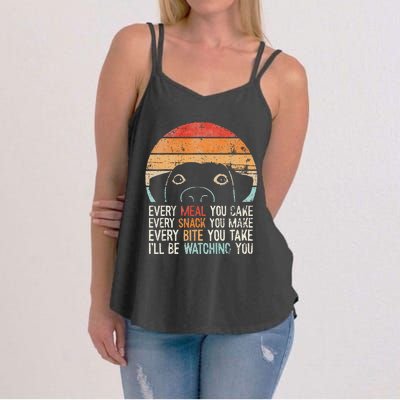 Retro Dog Lover Black Cotton Blend Funny & Classic Fit For Kids Women's Strappy Tank