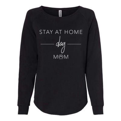 Rescue Dog Lover Stay At Home Dog Mom Paw Print Cozy Gift Womens California Wash Sweatshirt