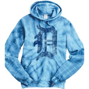 Retro Detroit Letter D Throwback Design Tie Dye Hoodie